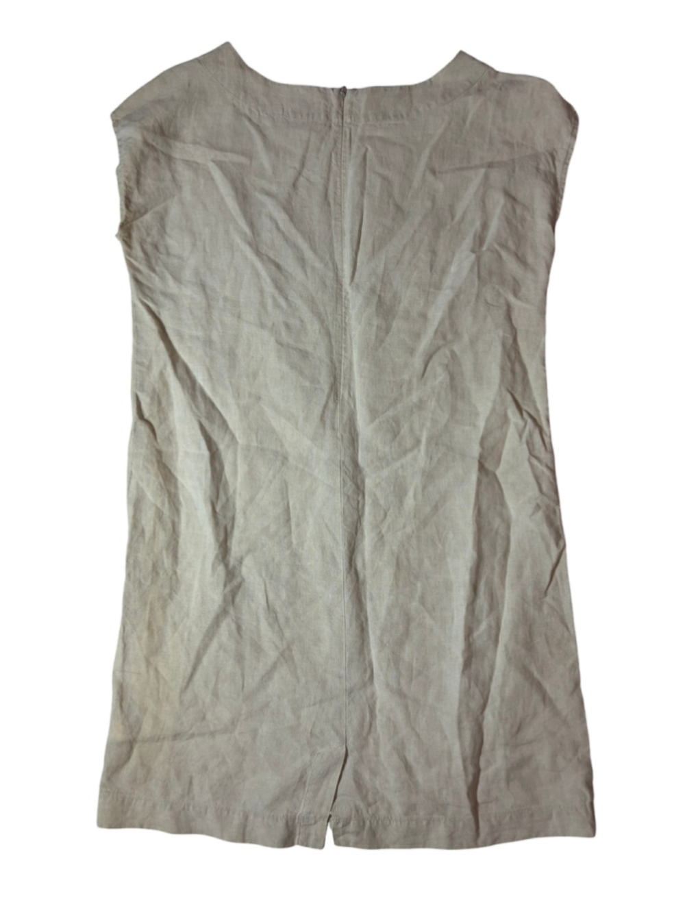 J.Jill Love Linen Dress Women’s M Beige 100% Linen Shift Lagenlook Minimalist - Picture 5 of 5